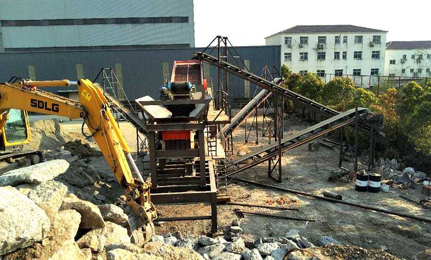 安徽馬鞍山時產(chǎn)200噸移動破碎生產(chǎn)線