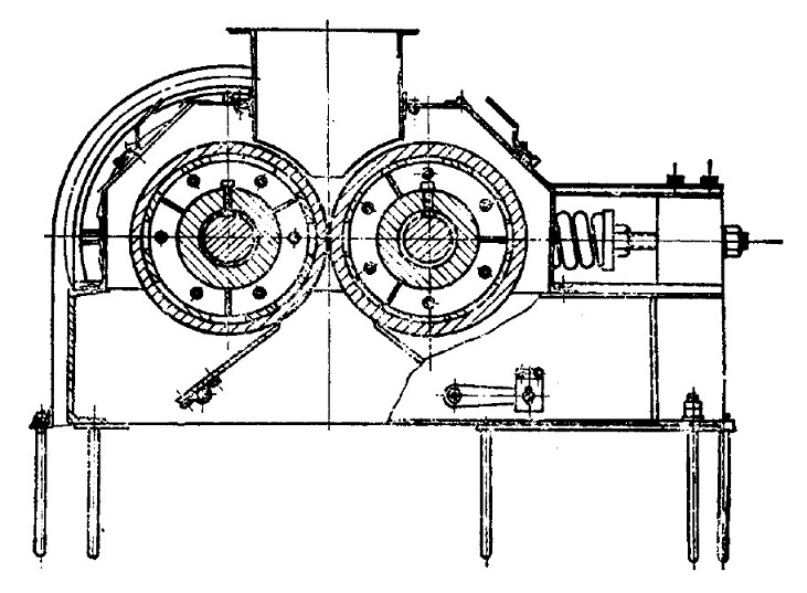 輥式破碎機(jī)結(jié)構(gòu)圖 輥式破碎機(jī)結(jié)構(gòu)圖