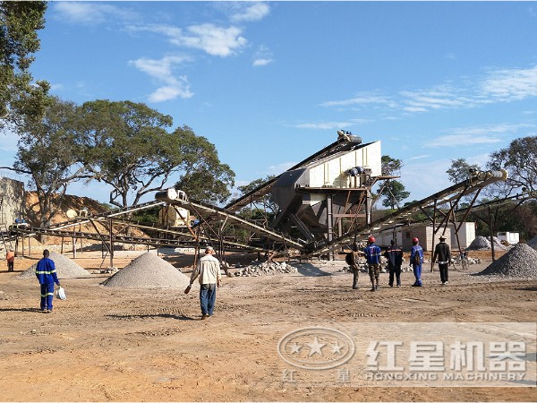 破碎生產線作業現場 破碎生產線作業現場