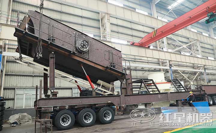 車載移動式制砂機生產(chǎn)車間 車載移動式制砂機生產(chǎn)車間