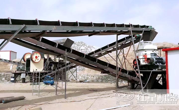 當物料較大時，可選擇破碎設備先進行處理