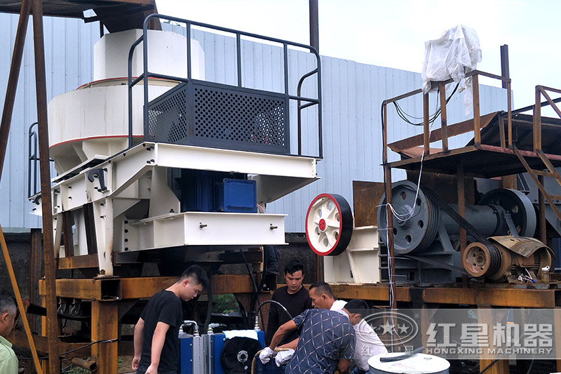 河石碎沙機客戶現場 河石碎沙機客戶現場