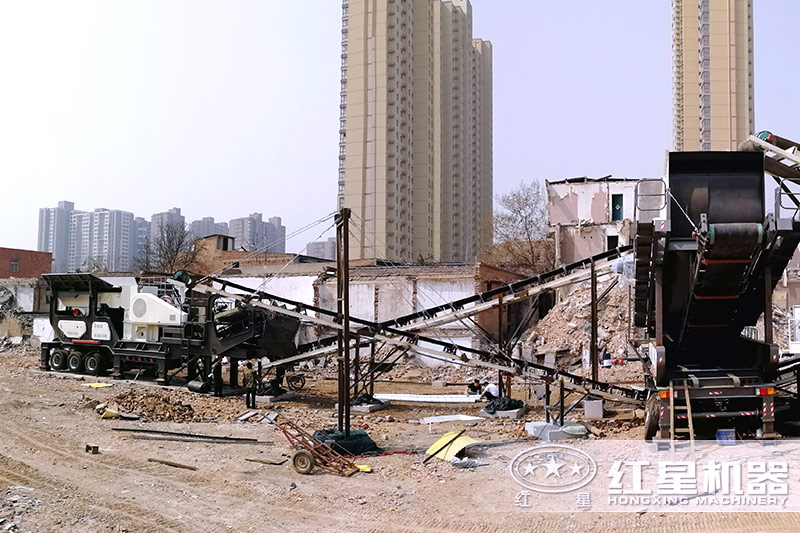 建筑垃圾處理設(shè)備現(xiàn)場實拍 建筑垃圾處理設(shè)備現(xiàn)場實拍